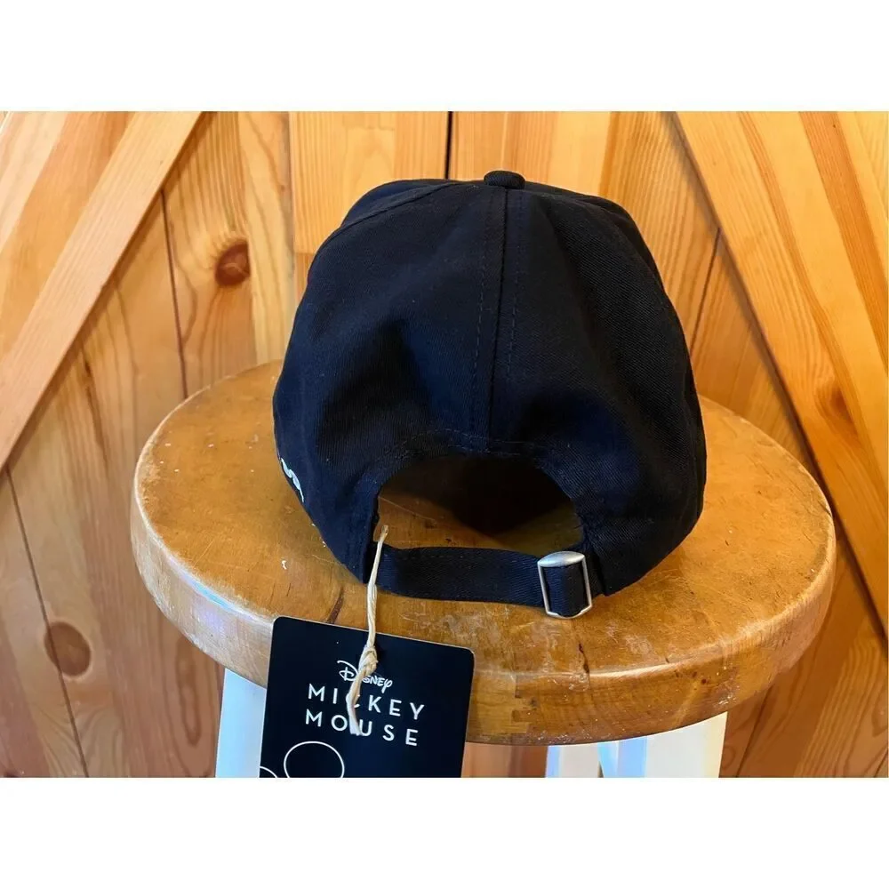 Disney Mickey Mouse hat black front patch adjustable (3384) nwt